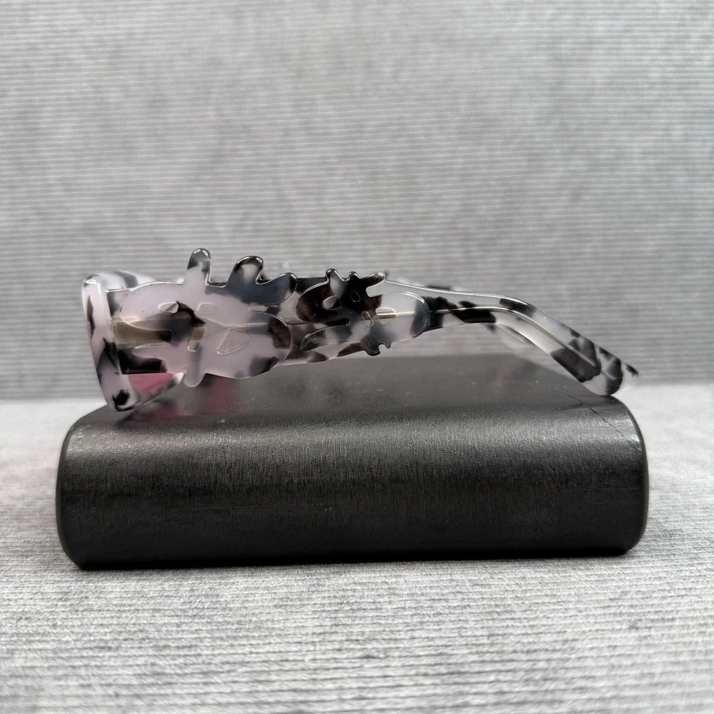 Akila x Soto Verve Y2K Sunglasses Grey Marble Tortoise Pink Lens Rectangular Vtg